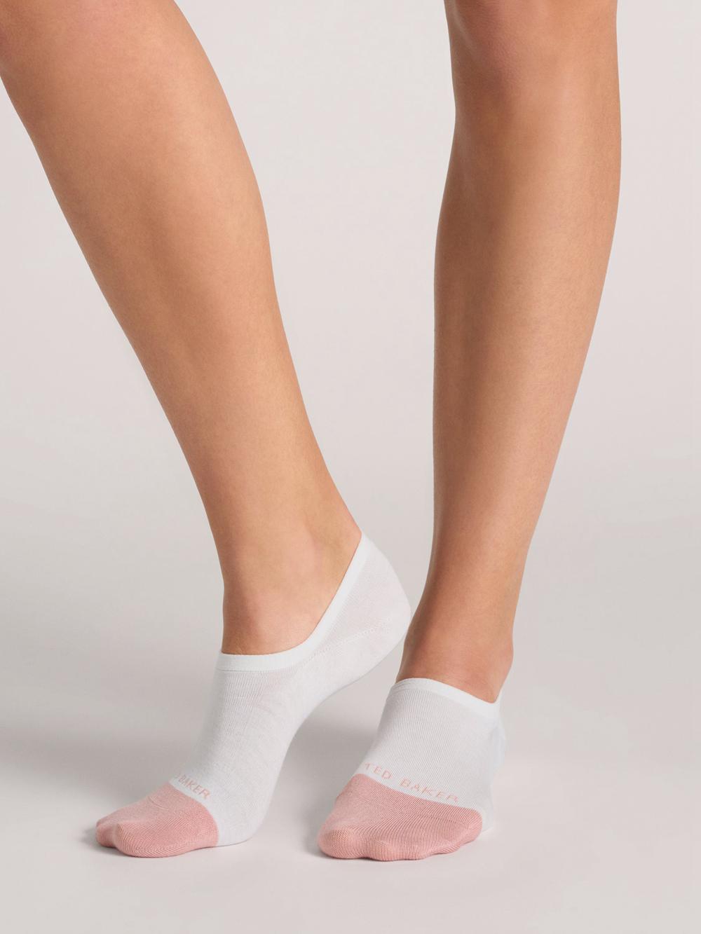 Ted Baker 3 Pack Contrast Toe Liner Trainer ソックス レディース 白 | Japan  VQSW-67814