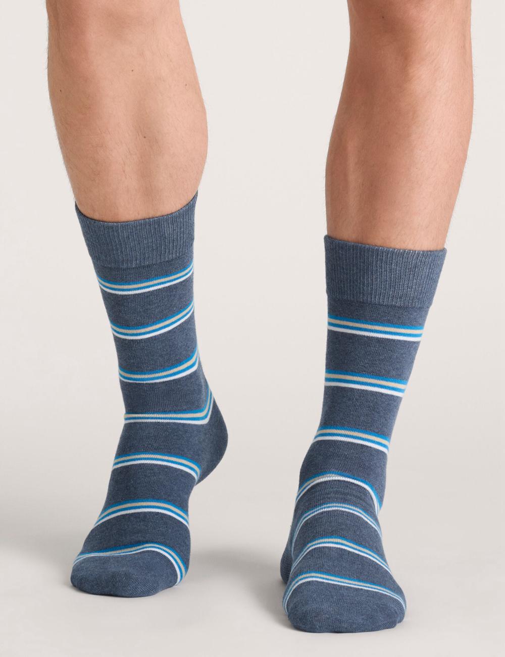 Ted Baker 3 Pack Geometric Stripe Crew ソックス メンズ グレー | Japan  LIRO-89410