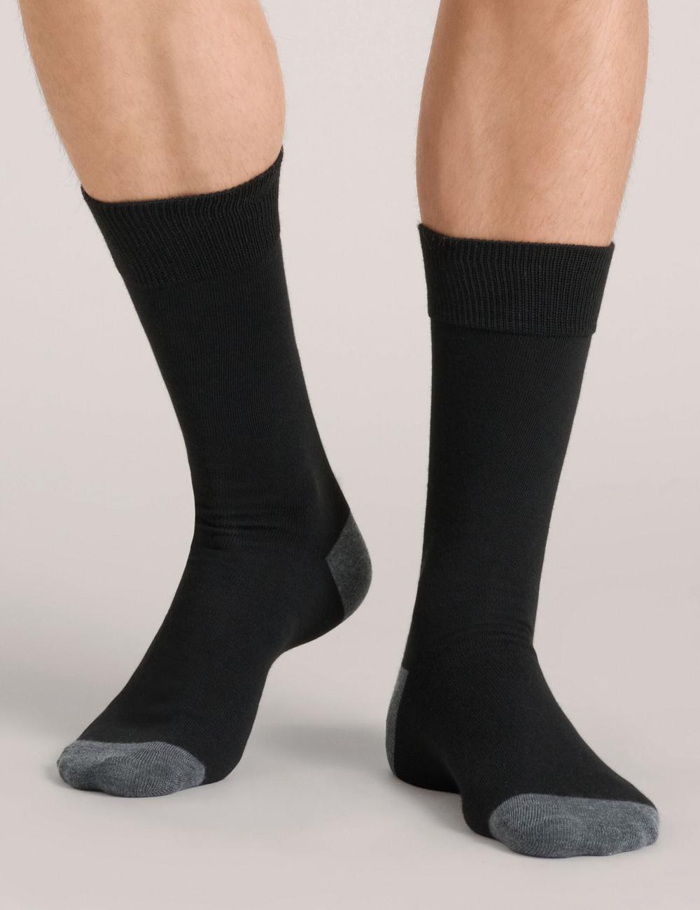Ted Baker 6 Pack Contrast Heel Toe Crew ソックス メンズ 黒 | Japan  UCEV-32917