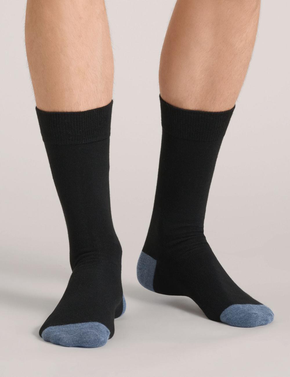 Ted Baker 6 Pack Contrast Heel Toe Crew ソックス メンズ 黒 | Japan  UCEV-32917