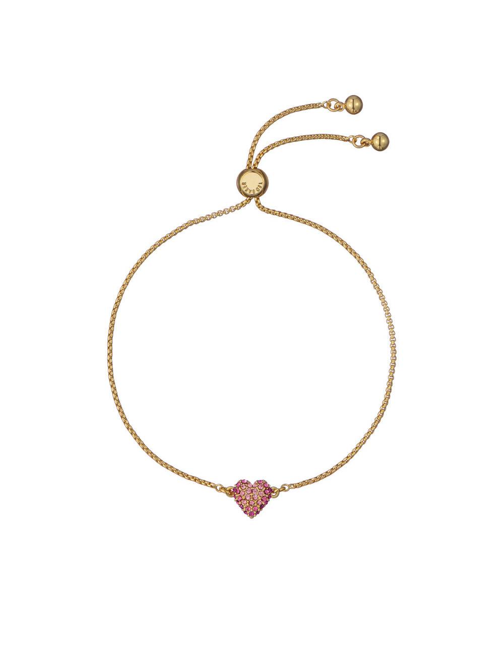 Ted Baker ADORIA - Mini Crystal Heart Adjustable ブレスレット レディース ゴールド | Japan  RSPK-41503