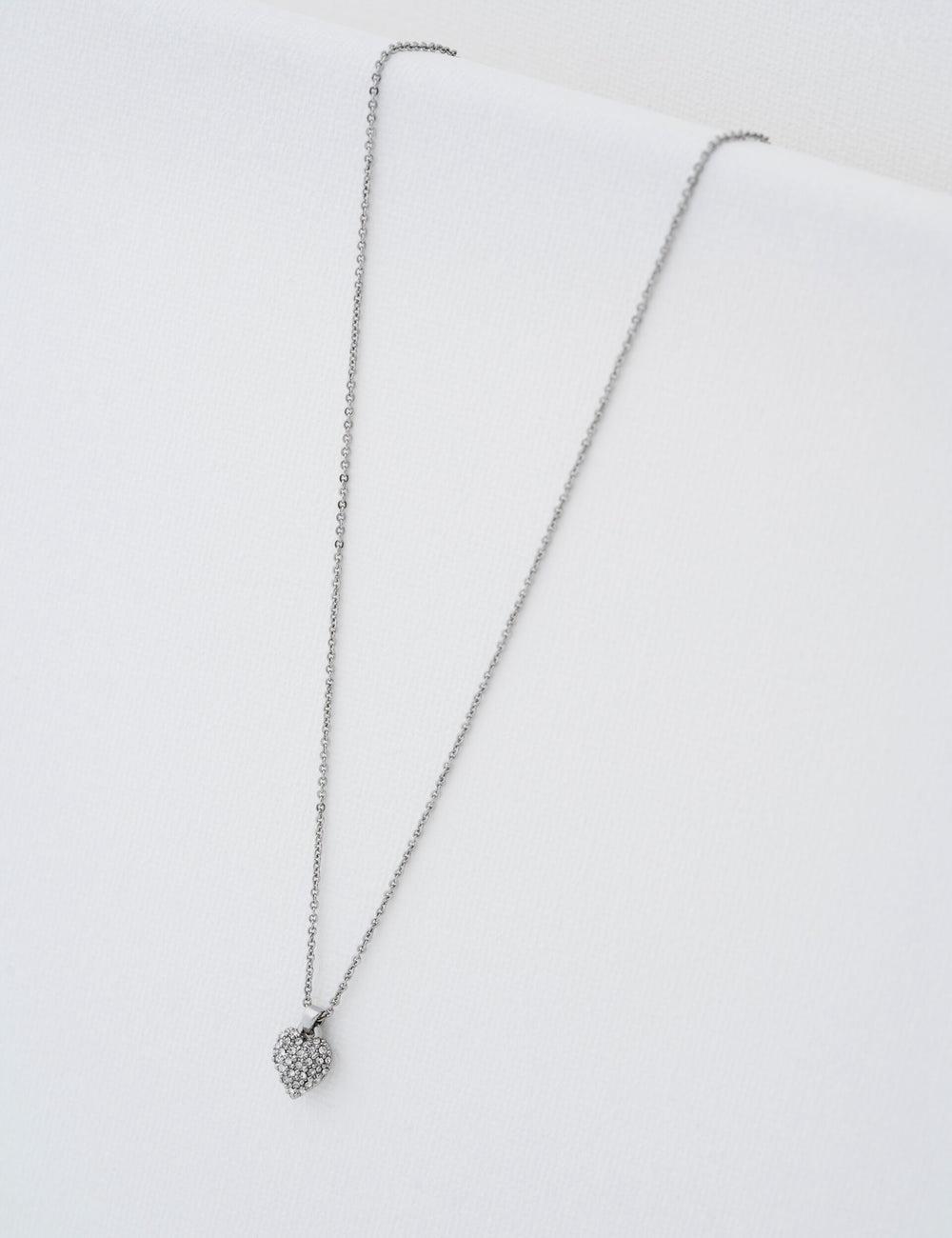 Ted Baker ADORINA - Mini Crystal Heart Pendant ネックレス レディース シルバー | Japan  SAVR-98037