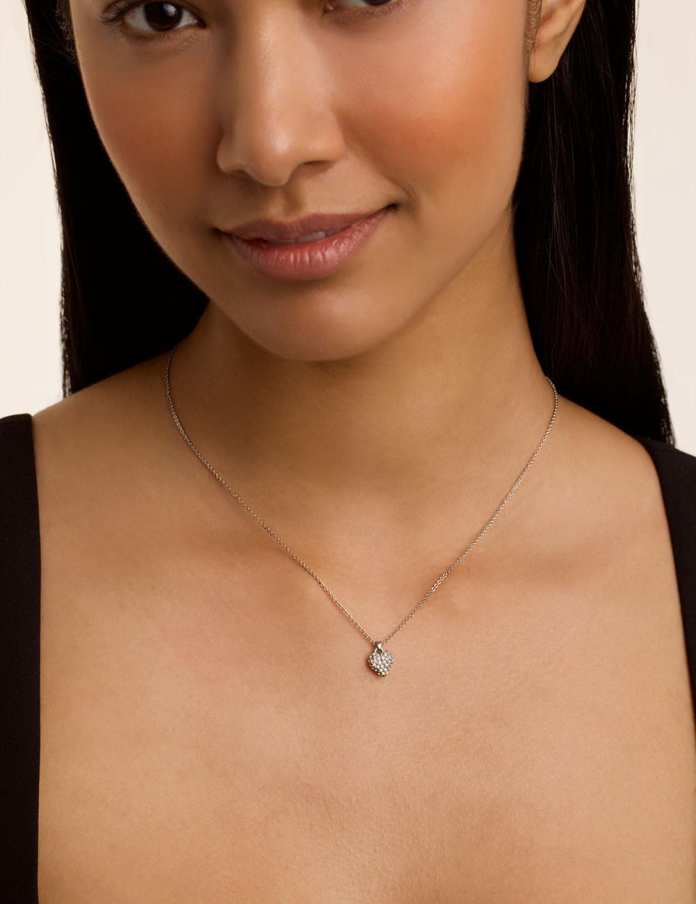 Ted Baker ADORINA - Mini Crystal Heart Pendant ネックレス レディース シルバー | Japan  SAVR-98037