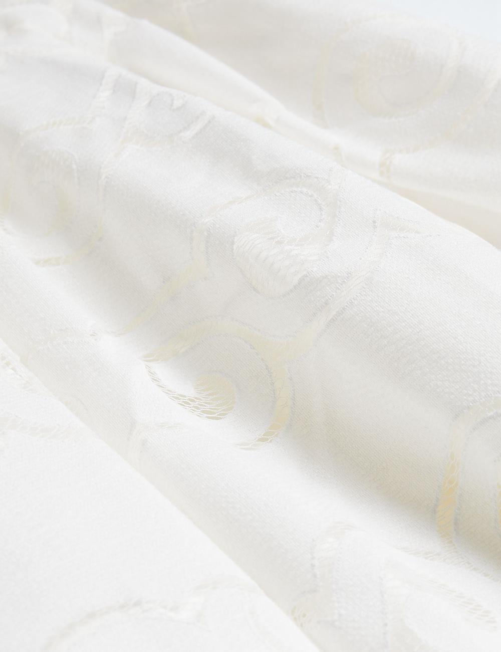 Ted Baker AGNEL - Lace Puff Sleeve Cotton Blend ミディドレス レディース 白 | Japan  HCJO-15437