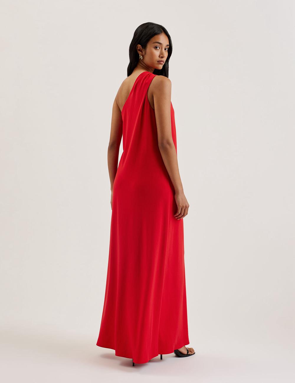 Ted Baker AISLI - One Shoulder Woven マキシドレス レディース 赤 | Japan  DILM-79346