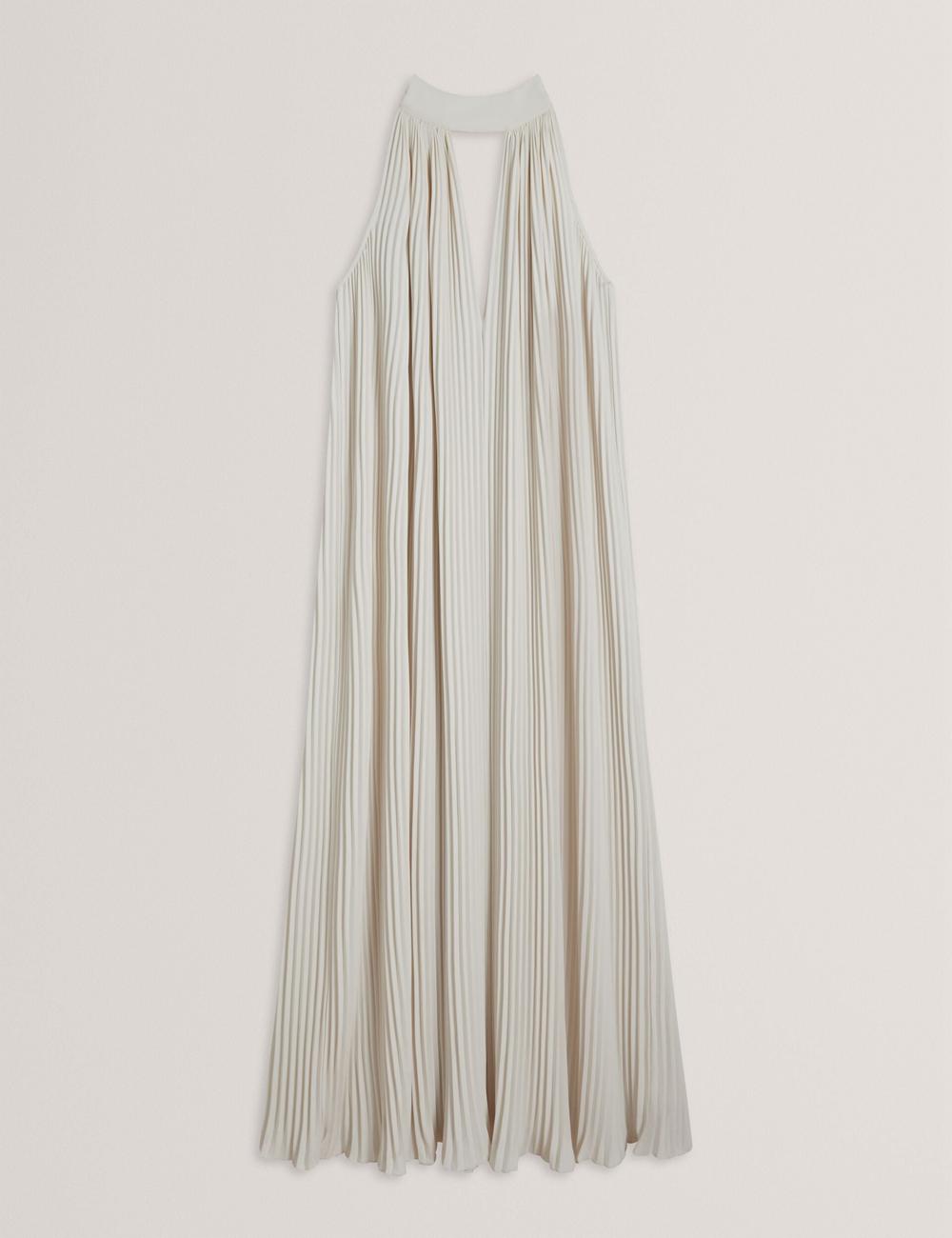Ted Baker AKALA - Halter Neck Keyhole Detail Pleated マキシドレス レディース コーラル 色 | Japan  ZSGF-38749