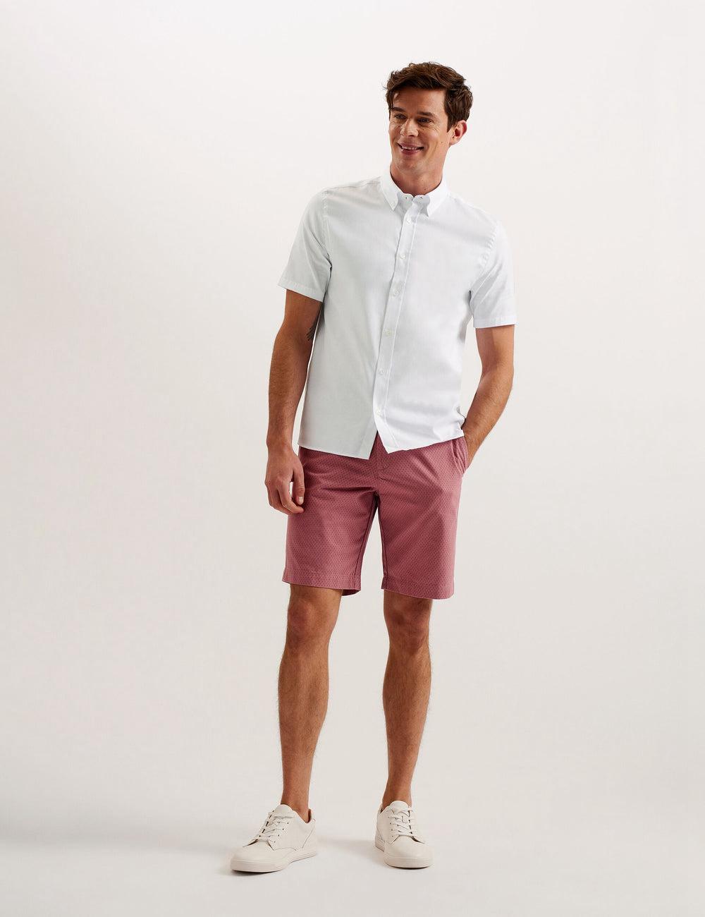 Ted Baker ALDGTE - Short Sleeve Cotton Oxford シャツ メンズ 白 | Japan  GPQY-23150