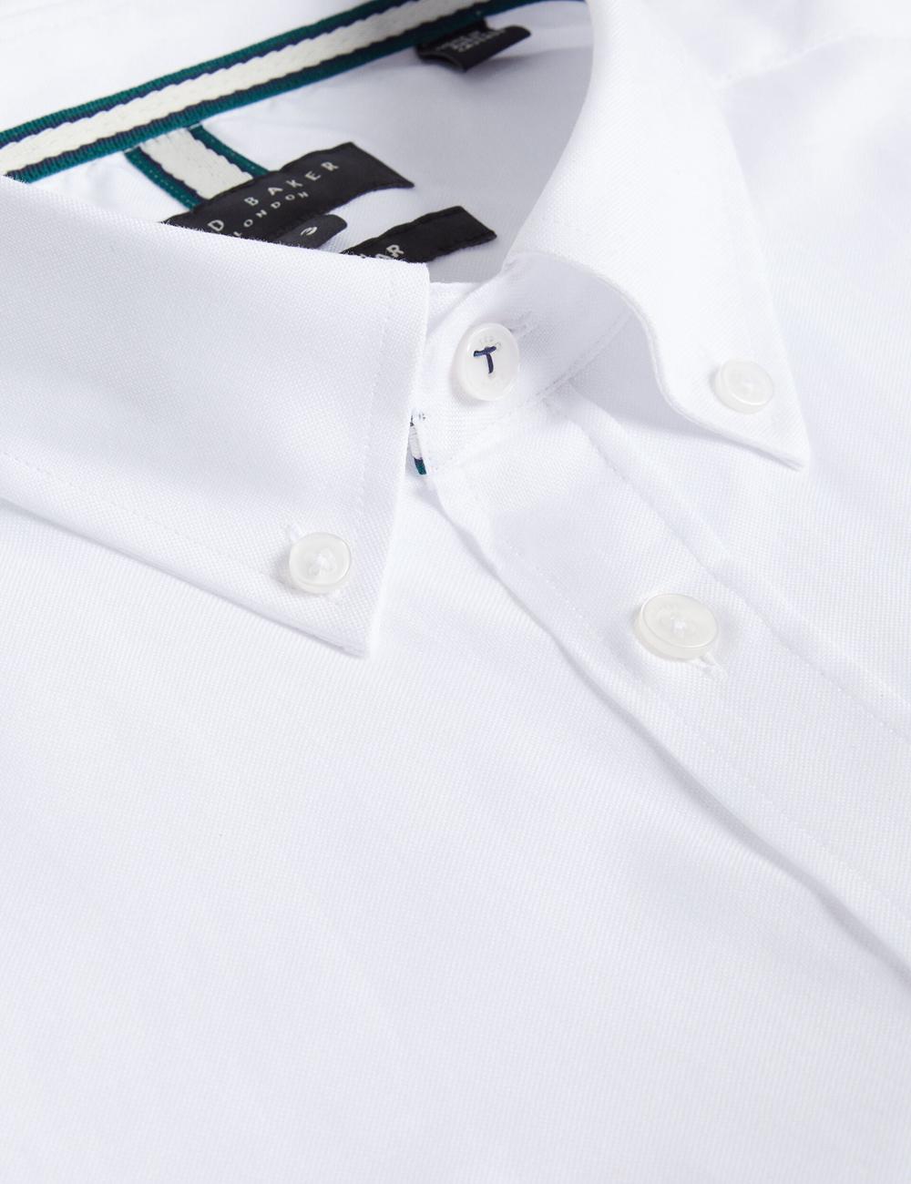 Ted Baker ALDGTE - Short Sleeve Cotton Oxford シャツ メンズ 白 | Japan  GPQY-23150