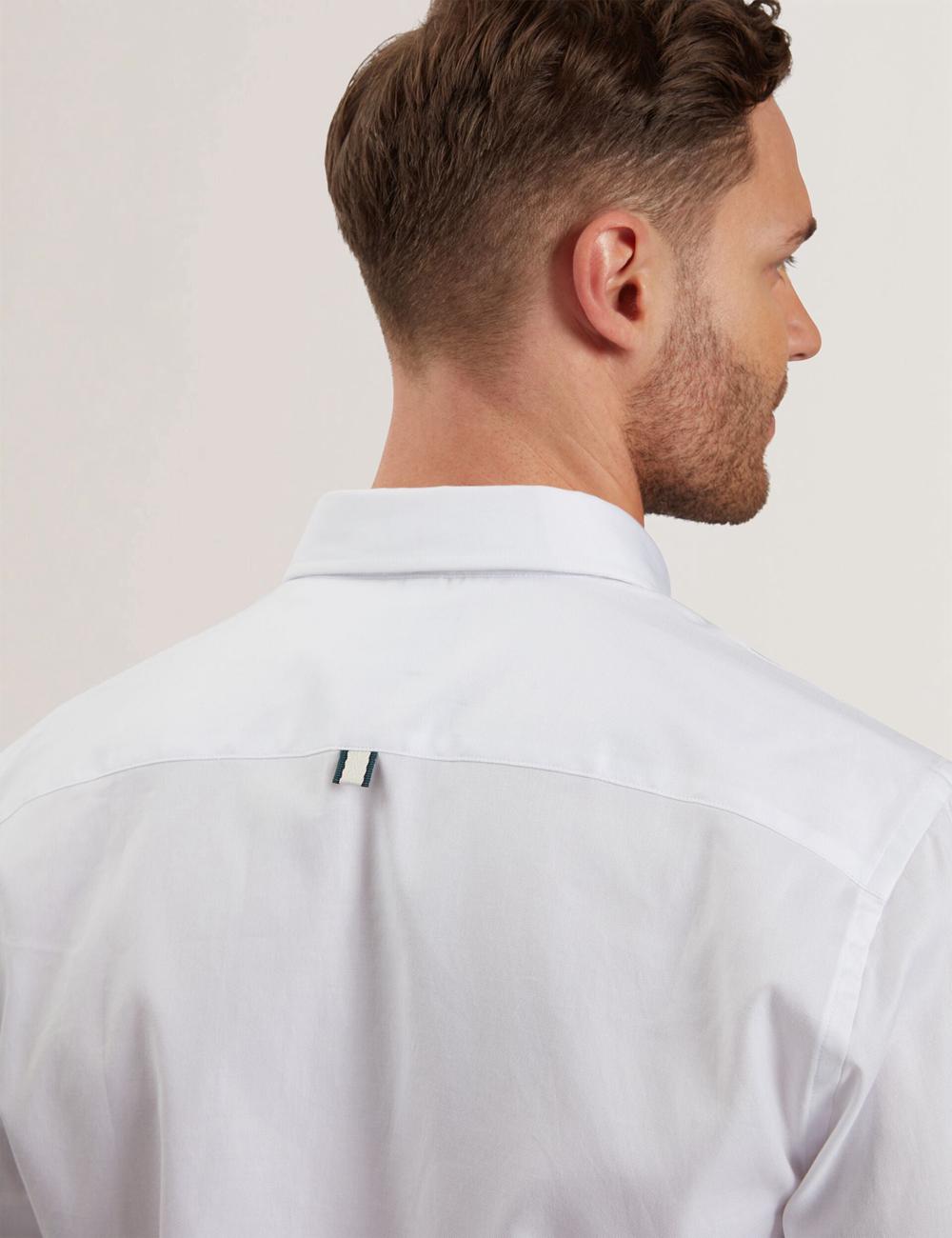 Ted Baker ALLARDO - Regular Fit Cotton Oxford シャツ メンズ 白 | Japan  NERK-21697