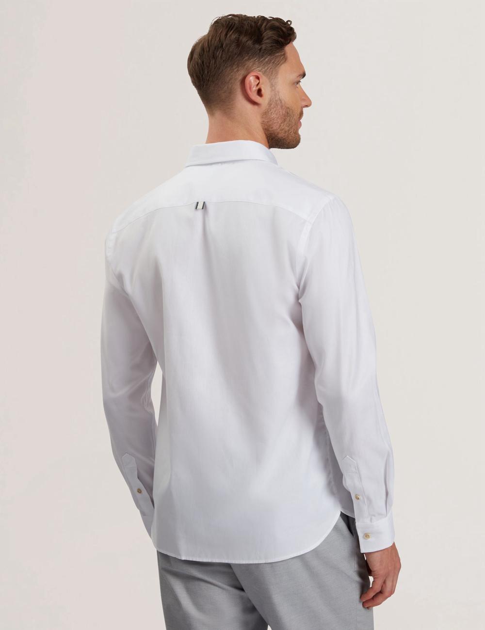 Ted Baker ALLARDO - Regular Fit Cotton Oxford シャツ メンズ 白 | Japan  NERK-21697