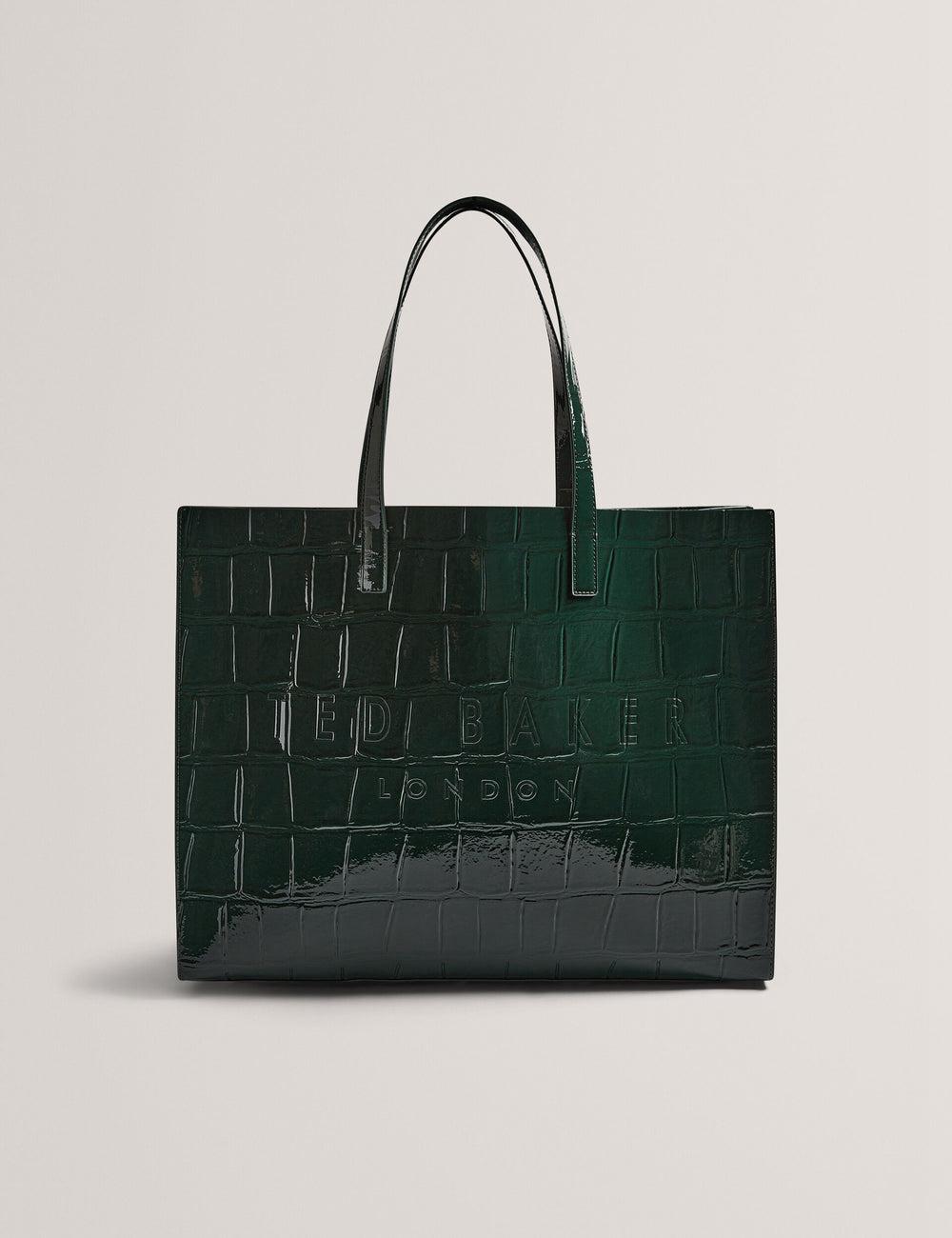 Ted Baker ALLICON - Patent Croc Effect Wide トートバッグ レディース 緑 | Japan  TLZJ-43079