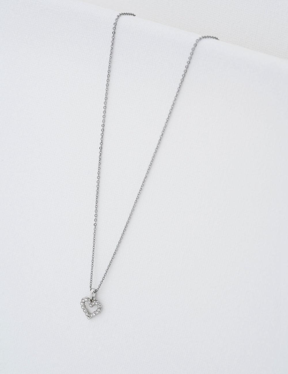 Ted Baker AMORE - Crystal Open Heart Pendant ネックレス レディース シルバー | Japan  BRCH-40857