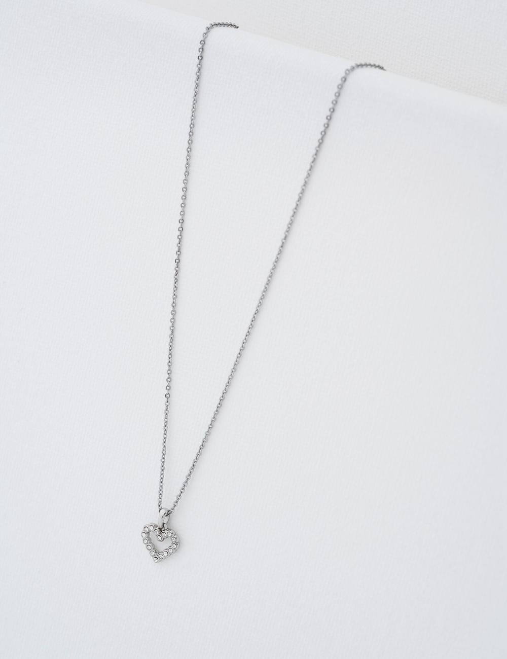 Ted Baker AMORE - Crystal Open Heart Pendant ネックレス レディース シルバー | Japan  BRCH-40857