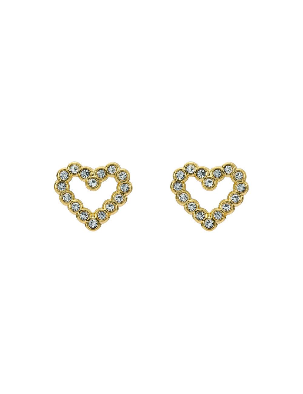 Ted Baker AMORINA -Crystal Open Heart Stud ピアス レディース ゴールド | Japan  KGLO-34859