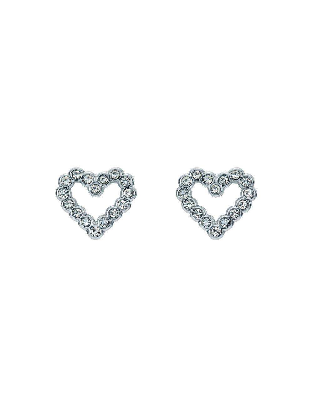 Ted Baker AMORINA - Crystal Open Heart Stud ピアス レディース シルバー | Japan  ZEAI-15642