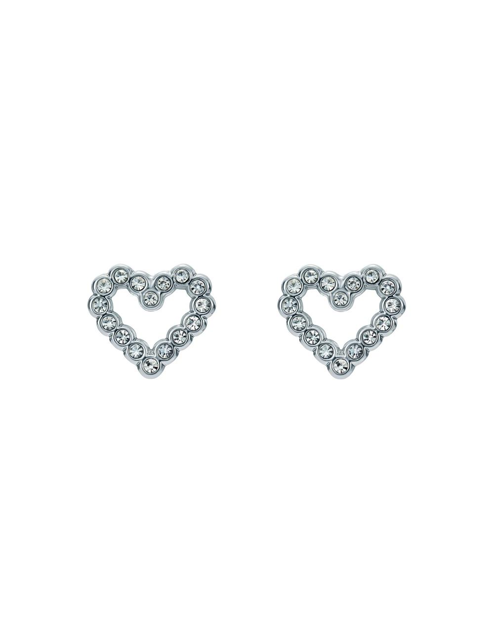 Ted Baker AMORINA - Crystal Open Heart Stud ピアス レディース シルバー | Japan  ZEAI-15642
