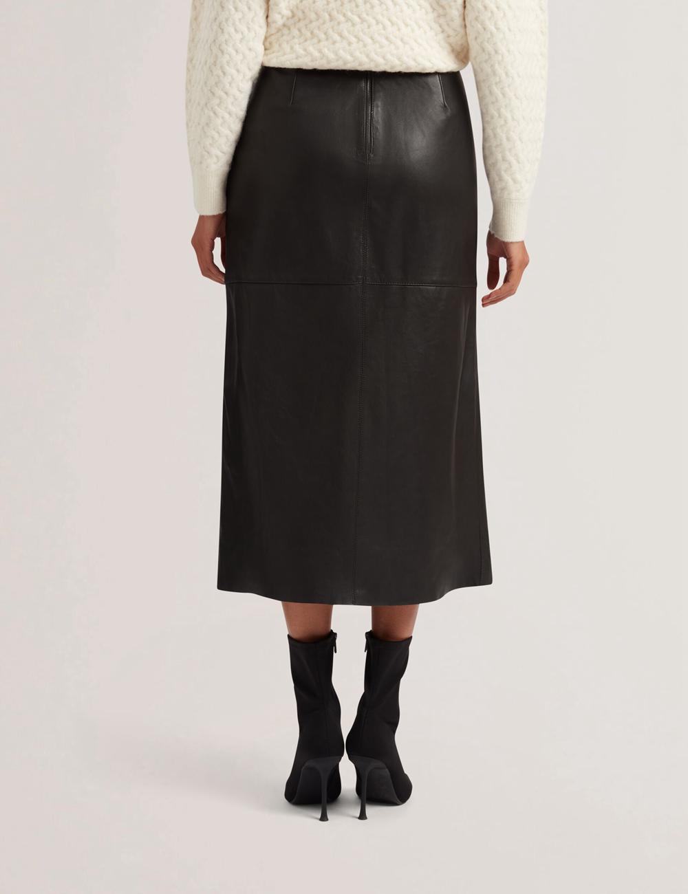 Ted Baker AOTO - Leather Pencil With Seam Detail スカート レディース 黒 | Japan  MSNF-68019