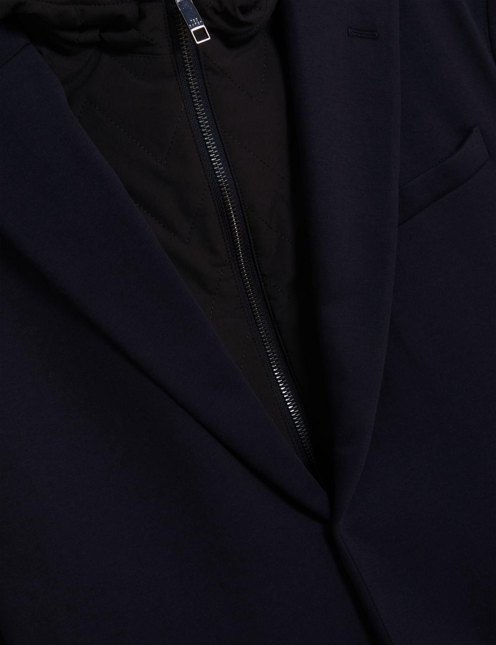 Ted Baker ASHB - Jersey Blazer With Zip-Up Hooded Liner ブレイザーズ メンズ ネイビー | Japan  YLJF-53879