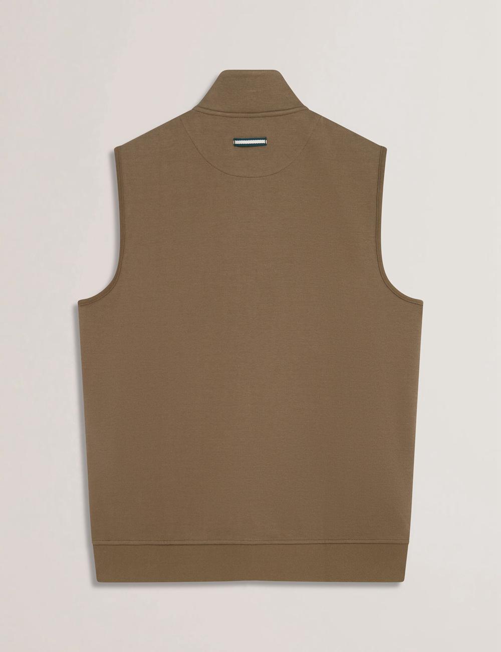 Ted Baker ATHO - Quilted Funnel Neck Zip-Up Gillets メンズ オリーブ | Japan  XVHQ-68902