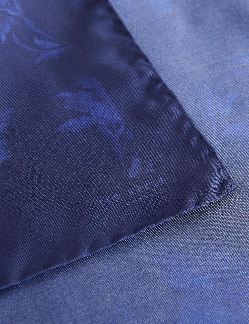 Ted Baker AUSTINS - Two Tone Floral Silk Pocket ポケットチーフ メンズ ネイビー | Japan  CZGX-97206