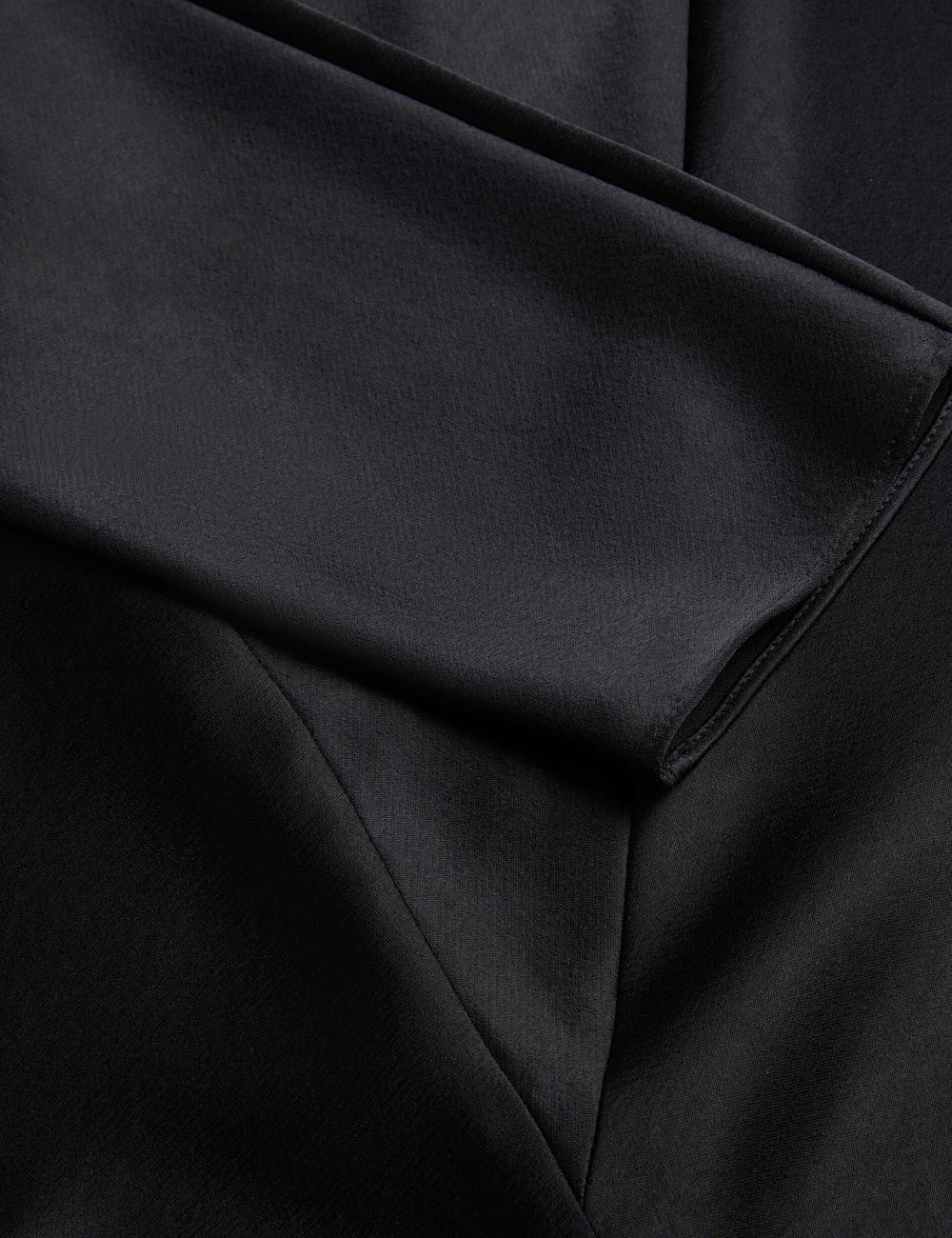 Ted Baker AVELLI - Satin Boat Neck A-Line ミディドレス レディース 黒 | Japan  PWSO-14739