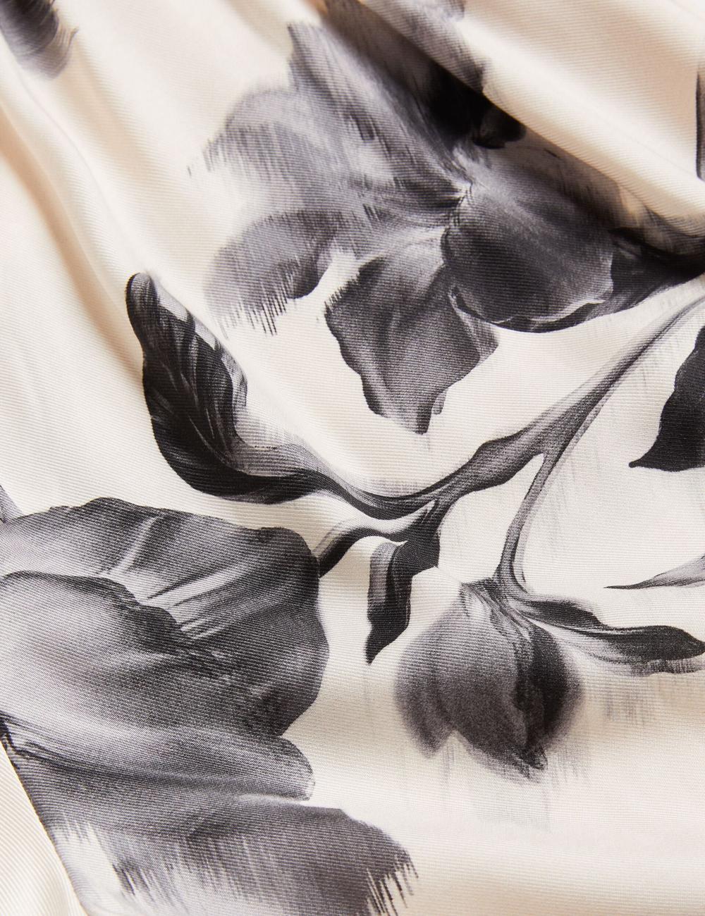 Ted Baker AWYNA - Floral Print Pull-On Wide Leg ズボン レディース 黒 | Japan  JQUH-09624