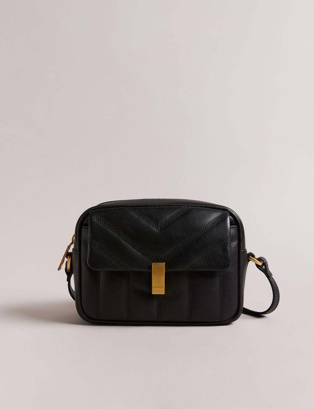 Ted Baker AYALILY - Quilted Leather Camera With Front Pocket ショルダーバッグ レディース 黒 | Japan  ENLM-37124