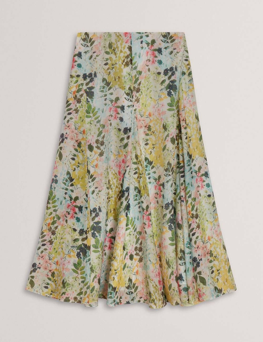 Ted Baker AZULLA - Floral A-Line Woven スカート レディース Ivory | Japan  LICY-17524