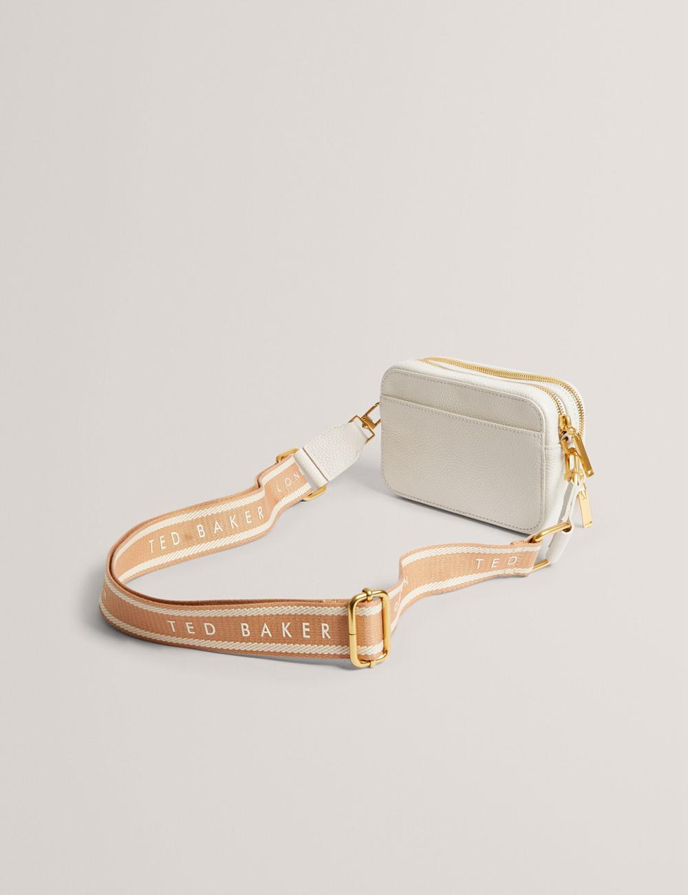 Ted Baker BARIA - Faux Raffia Leather Trim Mini Camera カメラバッグ レディース Ecru | Japan  VRFH-85973