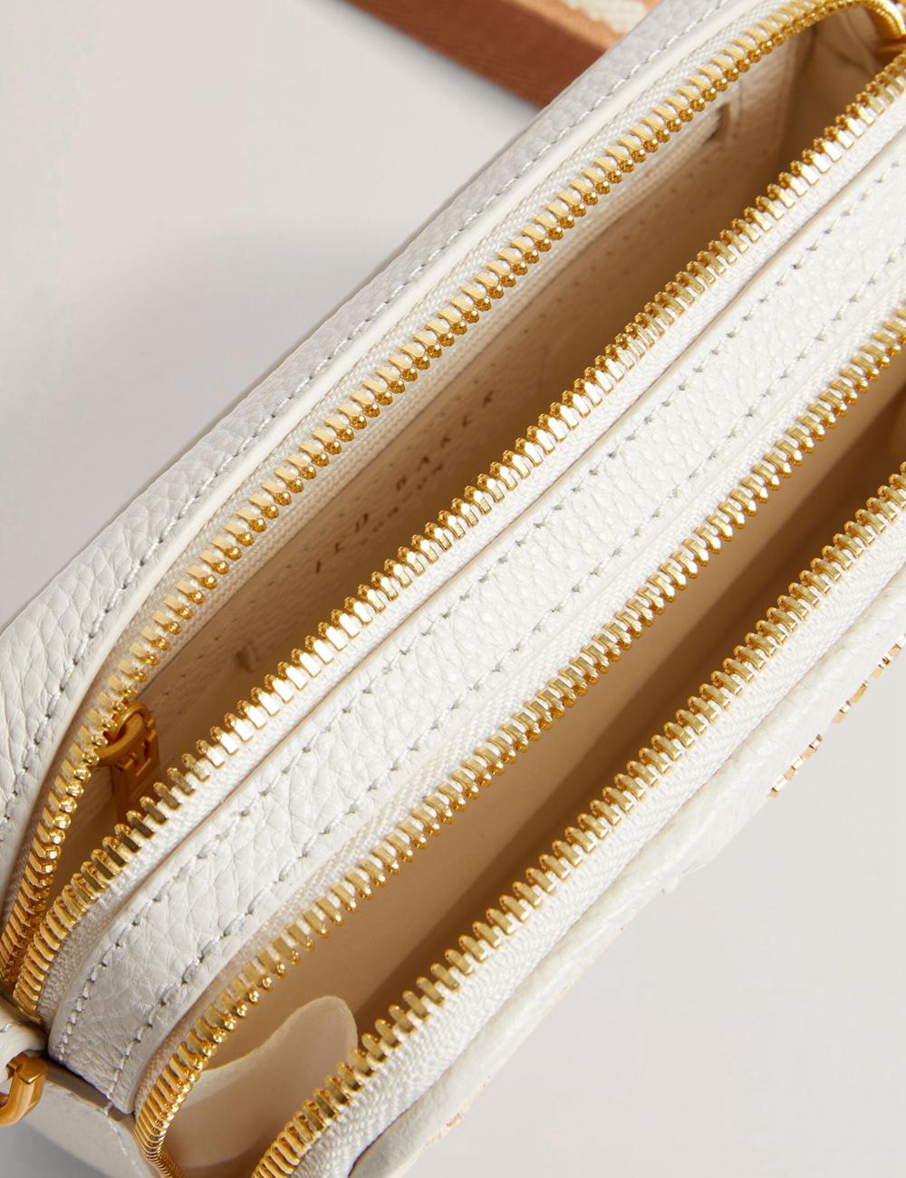 Ted Baker BARIA - Faux Raffia Leather Trim Mini Camera カメラバッグ レディース Ecru | Japan  VRFH-85973