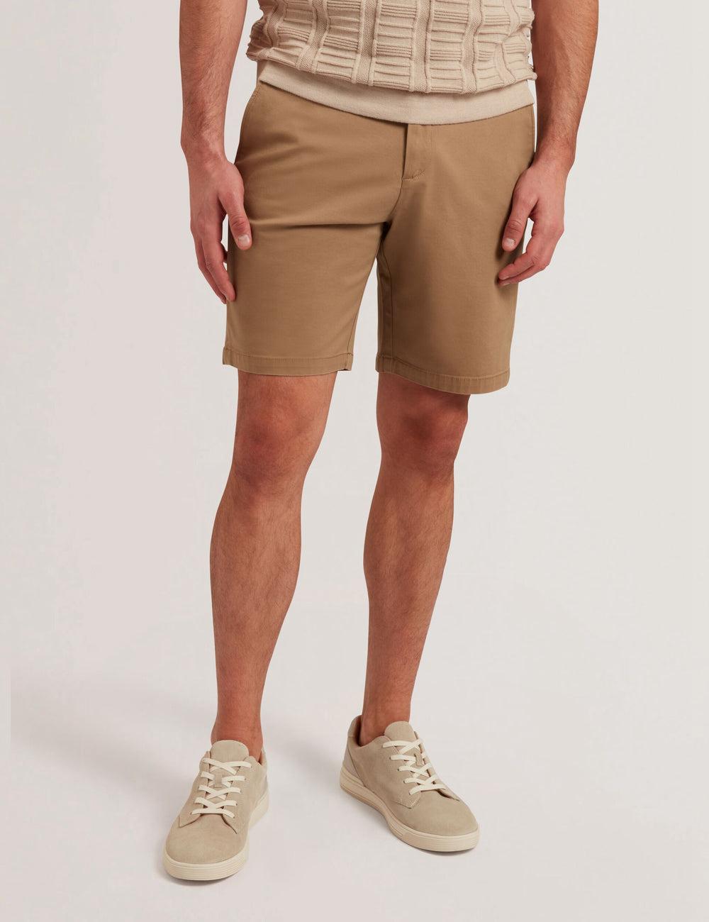Ted Baker BARNHAM - Regular Fit Cotton Blend Chino ショートパンツ メンズ Tan | Japan  XPDS-07293