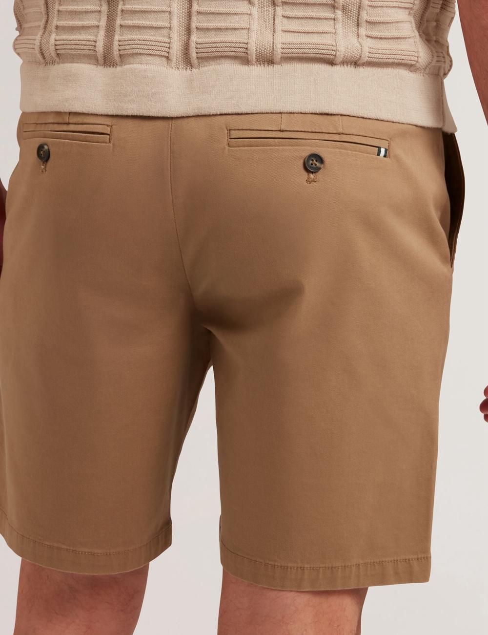 Ted Baker BARNHAM - Regular Fit Cotton Blend Chino ショートパンツ メンズ Tan | Japan  XPDS-07293