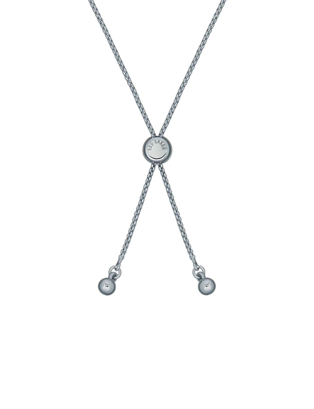 Ted Baker BARSET - Crystal Bow Adjustable ブレスレット レディース シルバー | Japan  YSWX-39025