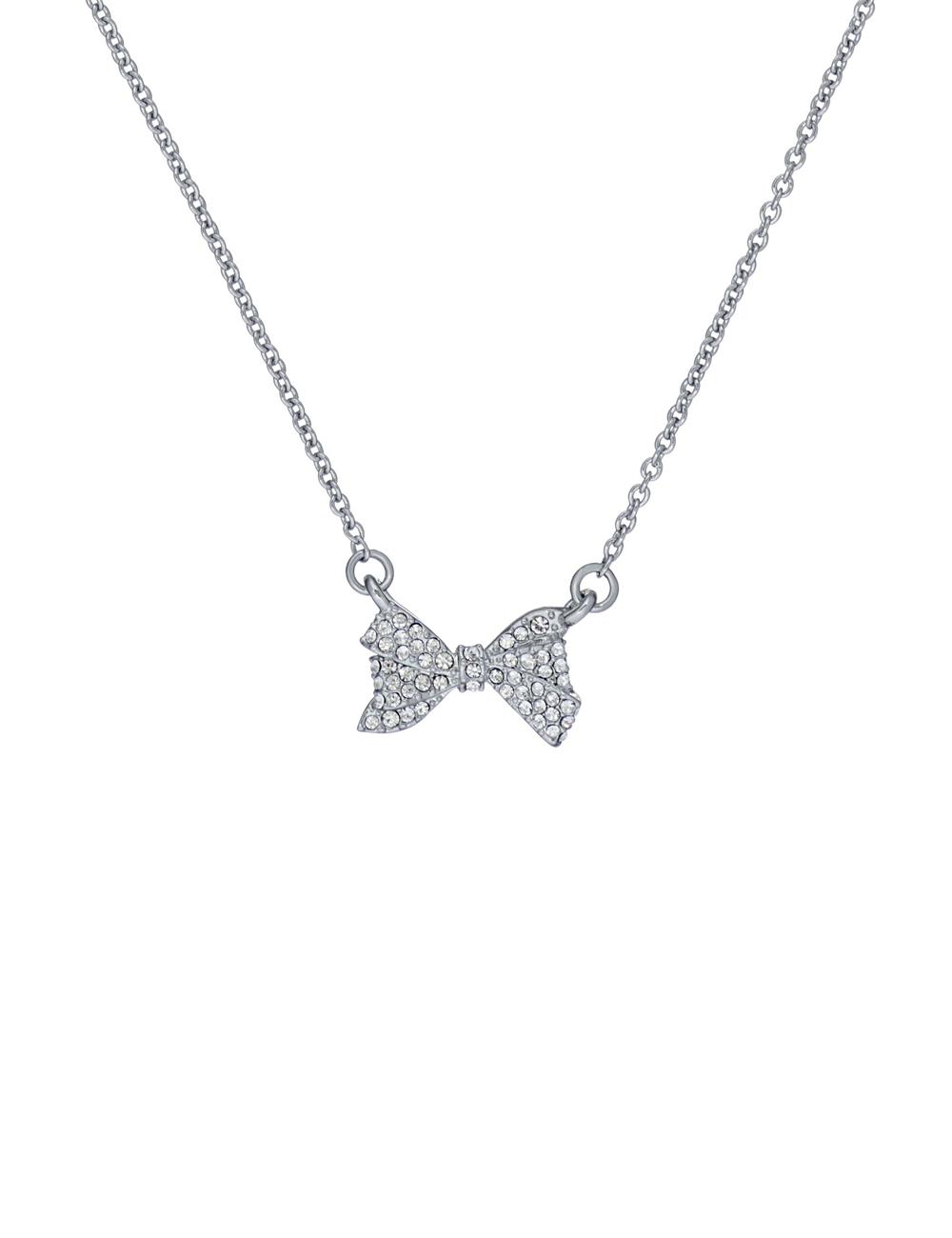 Ted Baker BARSIE - Crystal Bow Pendant ネックレス レディース シルバー | Japan  IRMA-58613