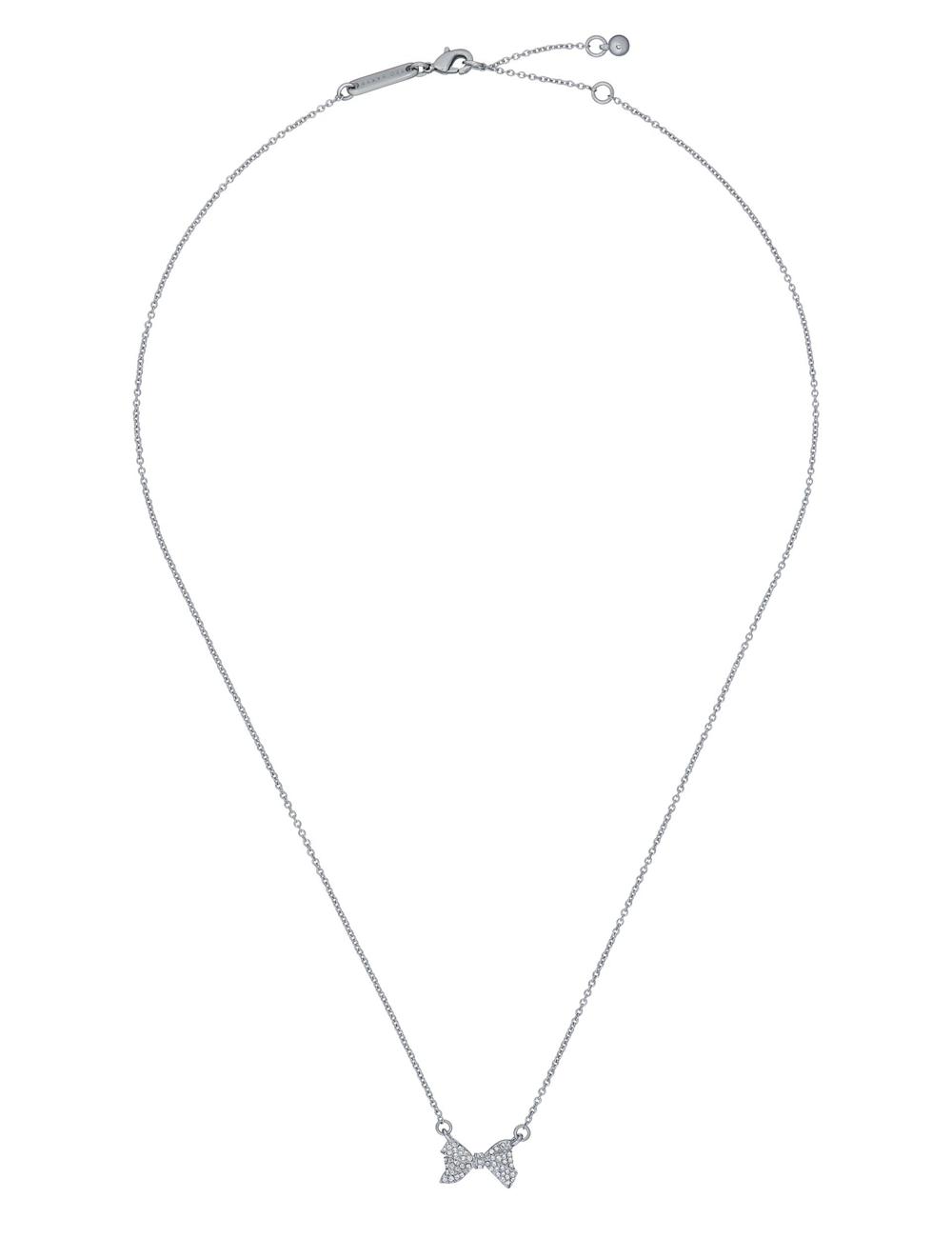 Ted Baker BARSIE - Crystal Bow Pendant ネックレス レディース シルバー | Japan  IRMA-58613