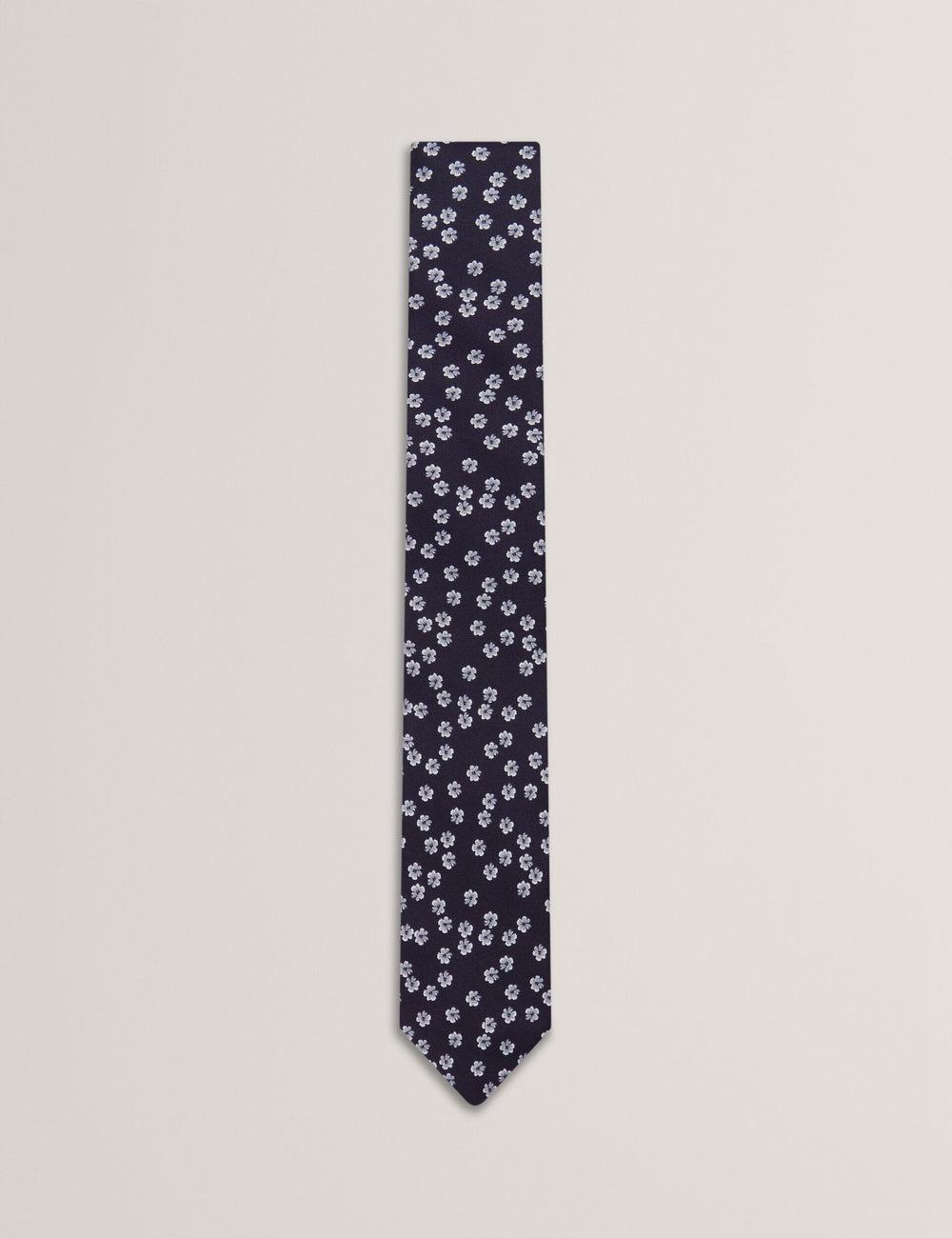 Ted Baker BENTLYY - Ditsy Floral Print Silk ネクタイ メンズ ネイビー | Japan  VAJG-25837