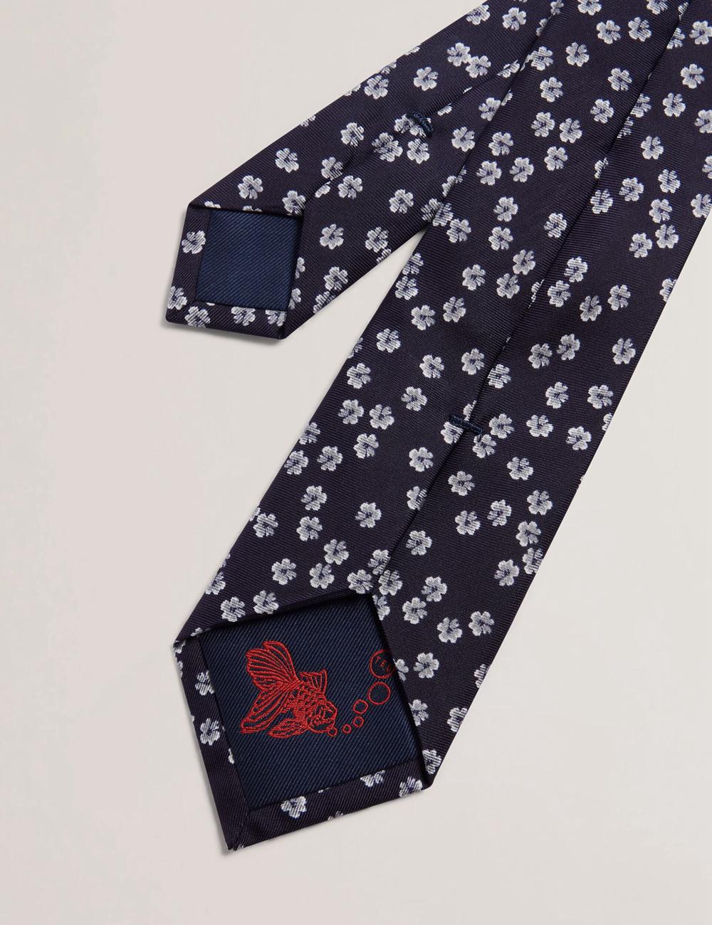 Ted Baker BENTLYY - Ditsy Floral Print Silk ネクタイ メンズ ネイビー | Japan  VAJG-25837