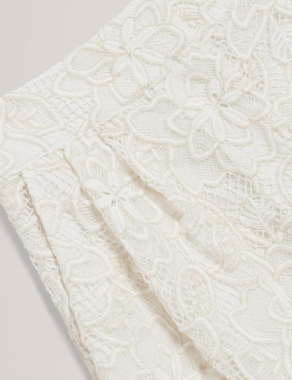Ted Baker BOWIA - Lace High Waisted Tailored ショートパンツ レディース Ivory | Japan  VIKD-53107