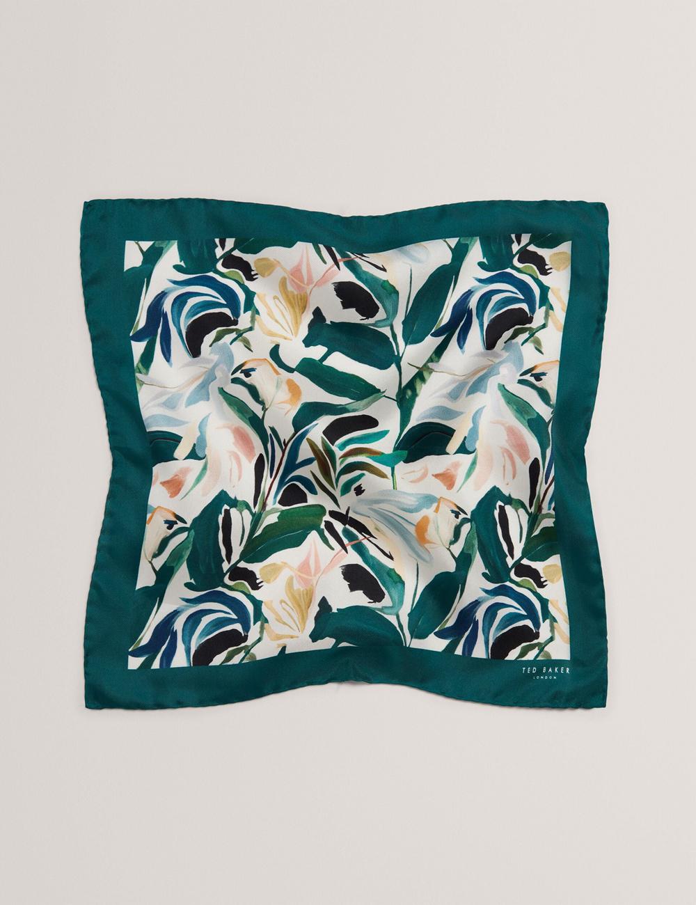 Ted Baker BOYTONP - Botanical Floral Silk Pocket ポケットチーフ メンズ Ecru | Japan  OGKC-41960