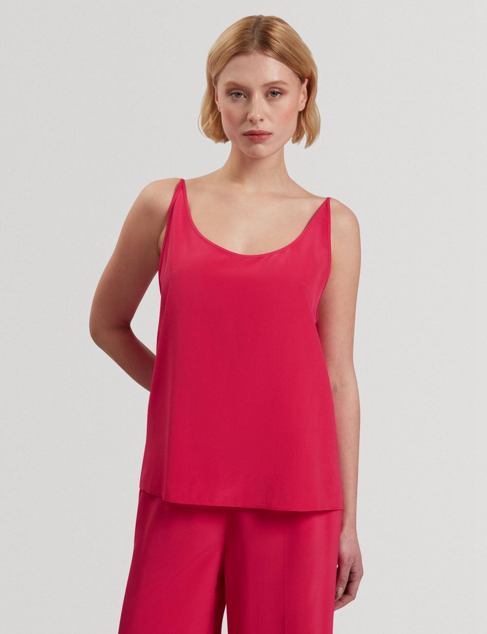 Ted Baker CADASA - Pure Silk Scoop Neck Cami トップス レディース パープル | Japan  GYOU-46318