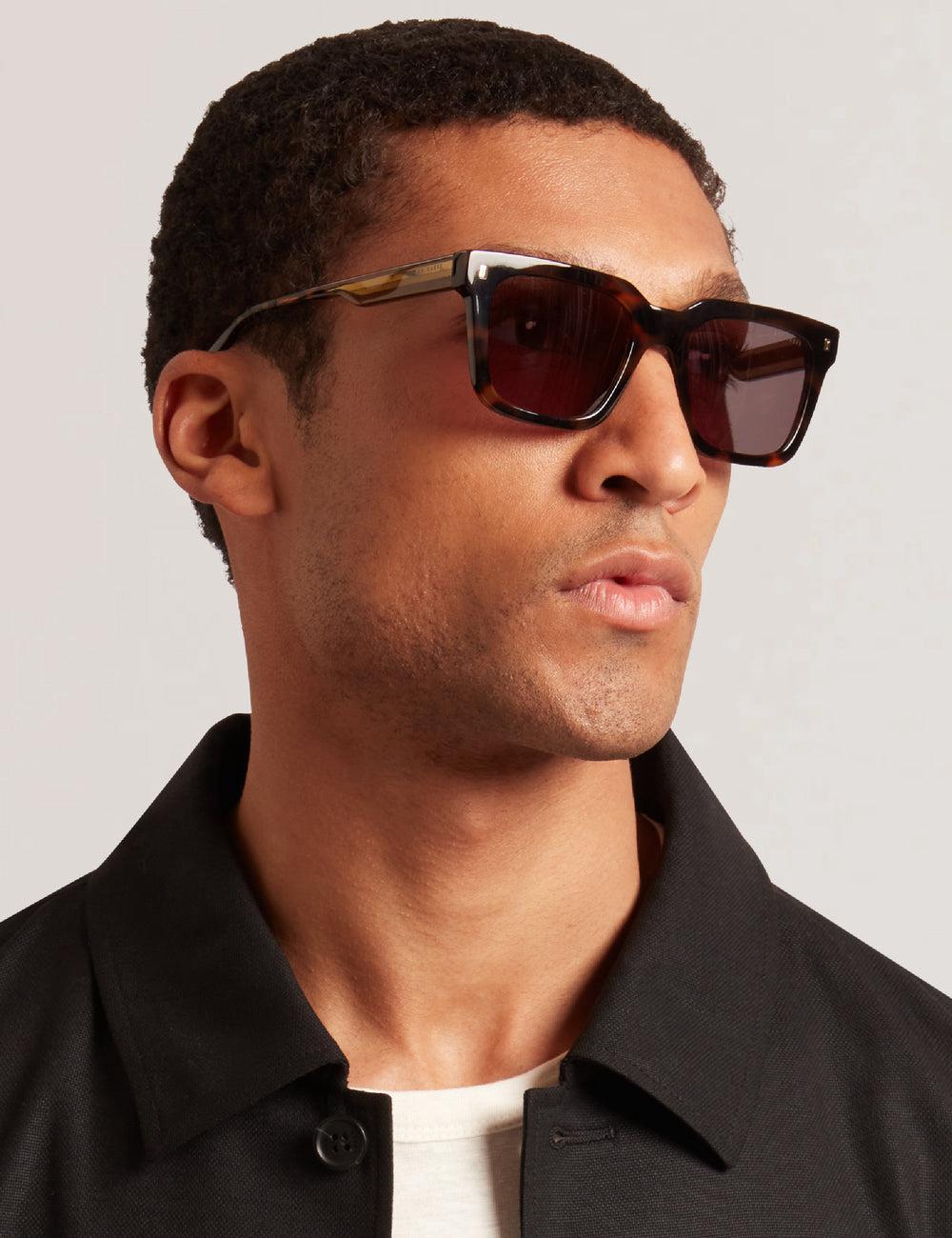 Ted Baker CAIN - Chunky Square Two Tone サングラス メンズ ブラウン | Japan  PEUW-93260