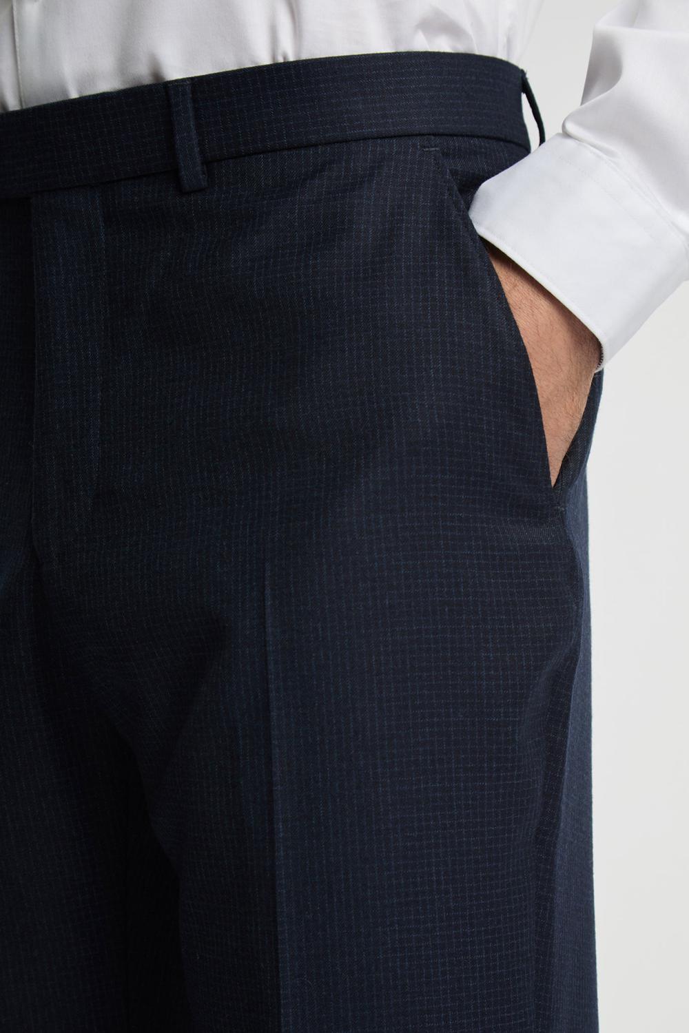 Ted Baker CANISTS - Grid Check Regular Fit Suit ズボン メンズ ネイビー | Japan  CNFS-95436