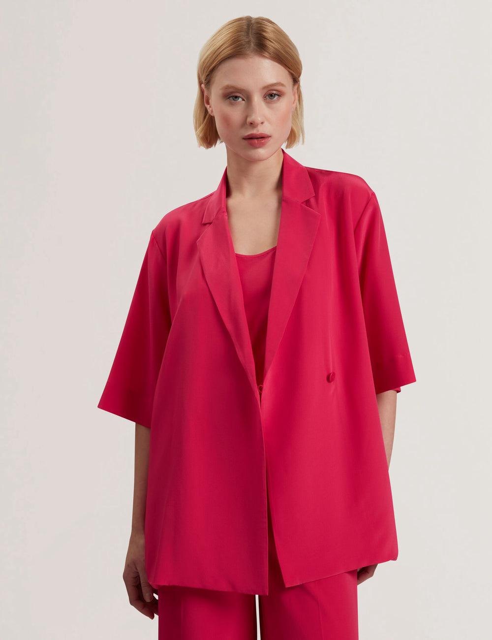 Ted Baker CARLOE - Silk Short Sleeve ブレイザーズ レディース パープル | Japan  KORB-52137