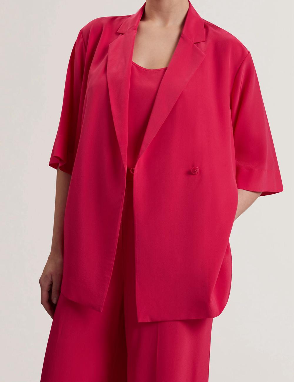 Ted Baker CARLOE - Silk Short Sleeve ブレイザーズ レディース パープル | Japan  KORB-52137