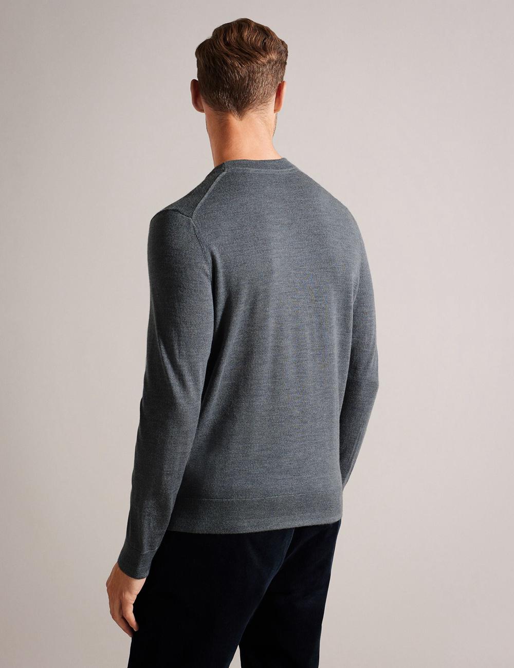 Ted Baker CARNBY - Pure Wool Crew Neck ジャンパー メンズ Charcoal | Japan  FYUW-48726