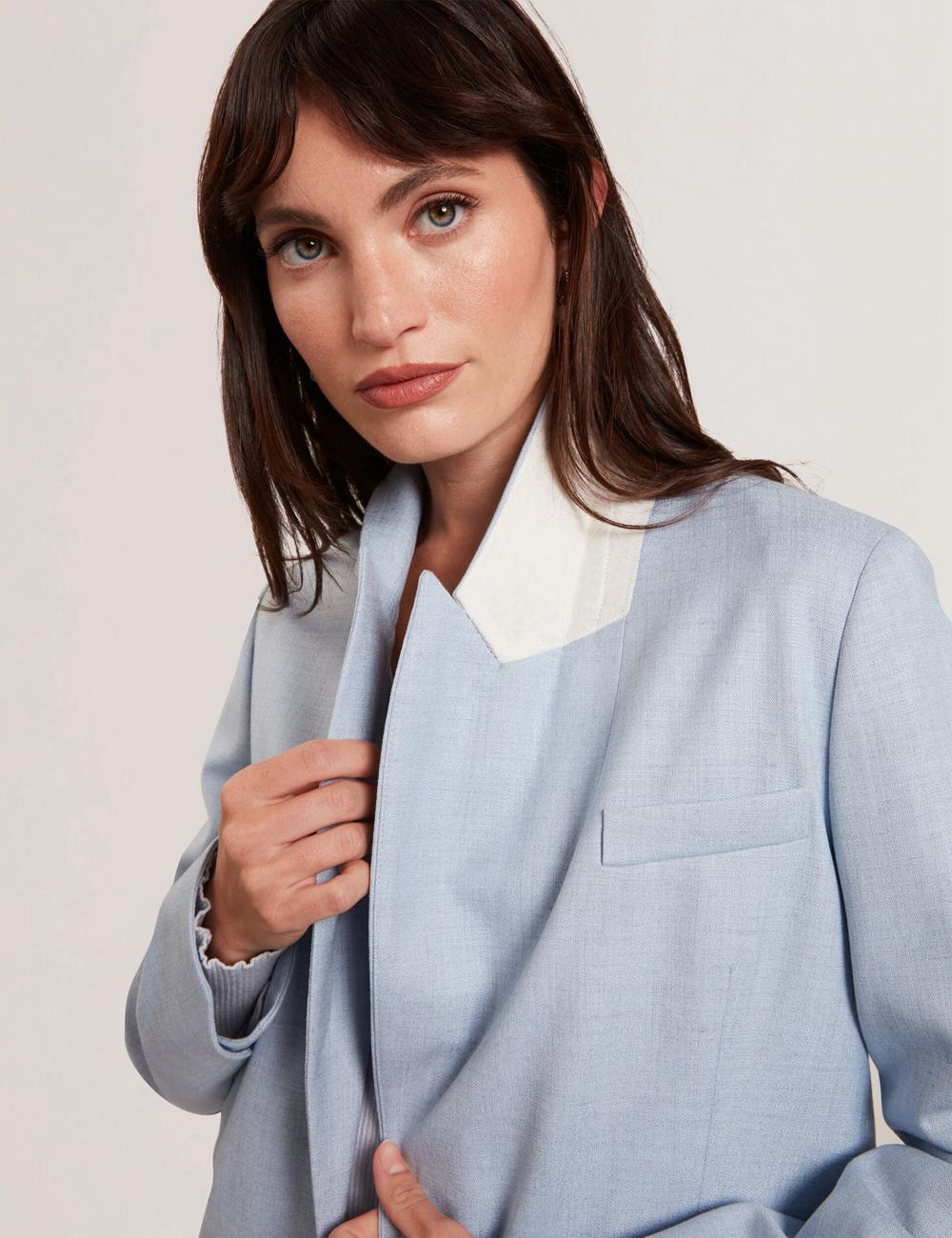 Ted Baker CARNI - Relaxed Tailored Single Breasted ブレイザーズ レディース 青 | Japan  VCWX-85206