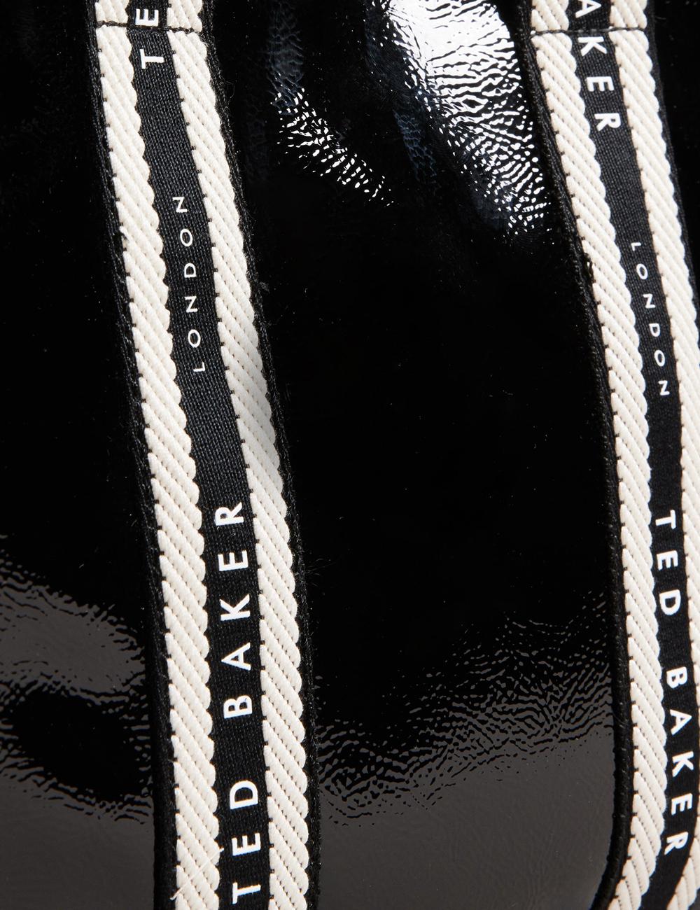 Ted Baker CELIANE - Branded Webbing Patent Small トートバッグ レディース 黒 | Japan  OPCL-58437