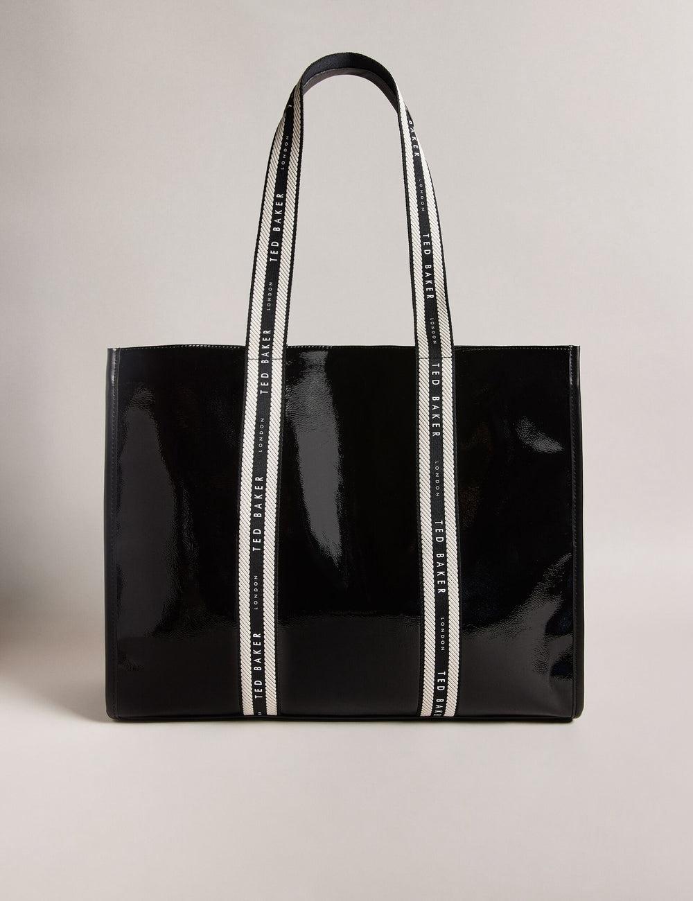 Ted Baker CELINIE - Branded Webbing Faux Leather トートバッグ レディース 黒 | Japan  HMJB-85267