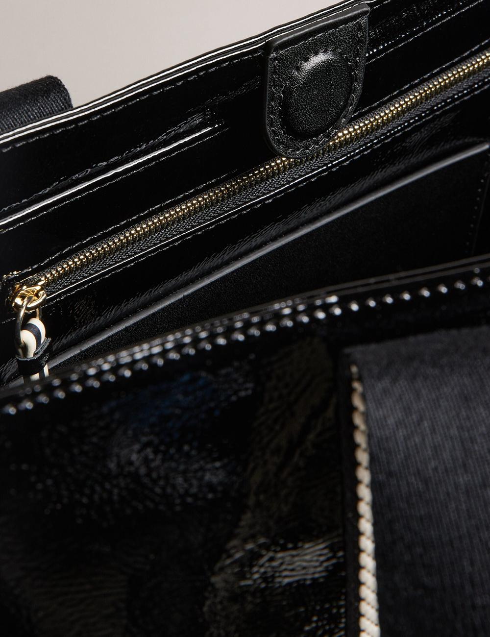 Ted Baker CELINIE - Branded Webbing Faux Leather トートバッグ レディース 黒 | Japan  HMJB-85267