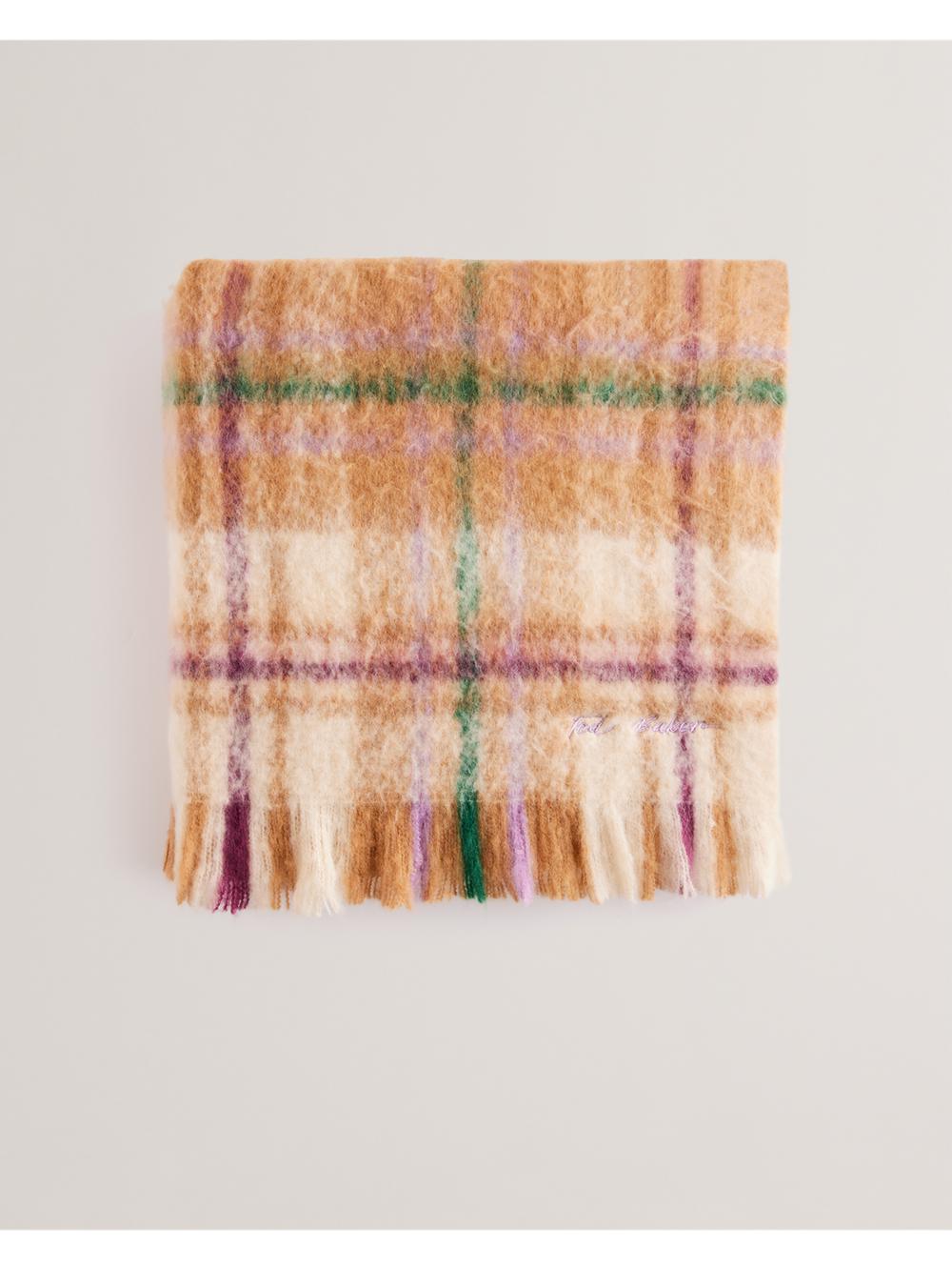 Ted Baker CHELLIS - Checked Fringed Edge Woven スカーフ レディース Multicol | Japan  XDQE-37659